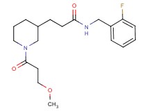 N-(2-fluorobenzyl)-3-[1-(3-methoxypropanoyl)-3-piperidinyl]propanamide