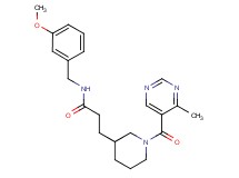 N-(3-methoxybenzyl)-3-{1-[(4-methylpyrimidin-5-yl)carbonyl]piperidin-3-yl}propanamide