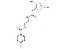 N-(2-{[(2,4-dimethyl-1,3-thiazol-5-yl)acetyl]amino}ethyl)-4-fluorobenzamide