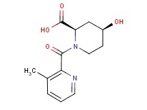 (2R*,4S*)-4-hydroxy-1-[(3-methylpyridin-2-yl)carbonyl]piperidine-2-carboxylic acid