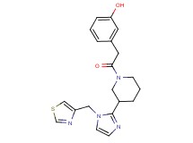 3-(2-oxo-2-{3-[1-(1,3-thiazol-4-ylmethyl)-1H-imidazol-2-yl]piperidin-1-yl}ethyl)phenol