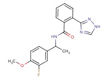 N-[1-(3-fluoro-4-methoxyphenyl)ethyl]-2-(1H-1,2,4-triazol-3-yl)benzamide