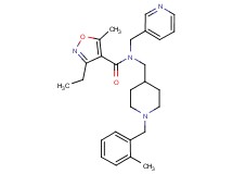 3-ethyl-5-methyl-N-{[1-(2-methylbenzyl)-4-piperidinyl]methyl}-N-(3-pyridinylmethyl)-4-isoxazolecarboxamide