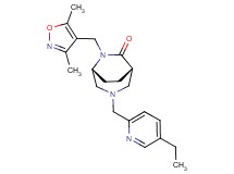 (1S*,5R*)-6-[(3,5-dimethyl-4-isoxazolyl)methyl]-3-[(5-ethyl-2-pyridinyl)methyl]-3,6-diazabicyclo[3.2.2]nonan-7-one