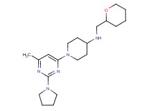 1-(6-methyl-2-pyrrolidin-1-ylpyrimidin-4-yl)-N-(tetrahydro-2H-pyran-2-ylmethyl)piperidin-4-amine