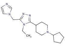 1-cyclopentyl-4-[4-ethyl-5-(1H-imidazol-1-ylmethyl)-4H-1,2,4-triazol-3-yl]piperidine