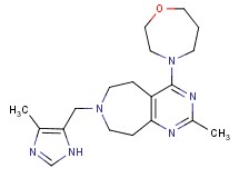 2-methyl-7-[(4-methyl-1H-imidazol-5-yl)methyl]-4-(1,4-oxazepan-4-yl)-6,7,8,9-tetrahydro-5H-pyrimido[4,5-d]azepine
