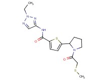 N-(2-ethyl-2H-1,2,3-triazol-4-yl)-5-{1-[(methylthio)acetyl]-2-pyrrolidinyl}-2-thiophenecarboxamide