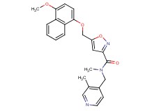 5-{[(4-methoxy-1-naphthyl)oxy]methyl}-N-methyl-N-[(3-methyl-4-pyridinyl)methyl]-3-isoxazolecarboxamide