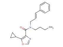 N-butyl-5-cyclopropyl-N-[(2E)-3-phenylprop-2-en-1-yl]-1,3-oxazole-4-carboxamide