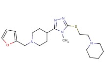 1-(2-furylmethyl)-4-(4-methyl-5-{[2-(1-piperidinyl)ethyl]thio}-4H-1,2,4-triazol-3-yl)piperidine