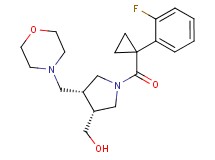 [(3R*,4R*)-1-{[1-(2-fluorophenyl)cyclopropyl]carbonyl}-4-(morpholin-4-ylmethyl)pyrrolidin-3-yl]methanol