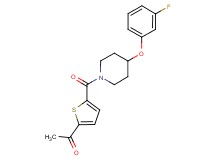1-(5-{[4-(3-fluorophenoxy)-1-piperidinyl]carbonyl}-2-thienyl)ethanone