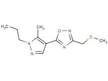 5-(5-methyl-1-propyl-1H-pyrazol-4-yl)-3-[(methylthio)methyl]-1,2,4-oxadiazole