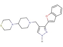 4-(1-{[3-(1-benzofuran-2-yl)-1H-pyrazol-4-yl]methyl}-4-piperidinyl)thiomorpholine
