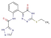 N-{2-[3-(ethylthio)-5-oxo-4,5-dihydro-1,2,4-triazin-6-yl]phenyl}-1H-1,2,4-triazole-5-carboxamide
