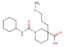 1-[(cyclohexylamino)carbonyl]-3-(3-methoxypropyl)-3-piperidinecarboxylic acid