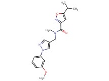 5-isopropyl-N-{[1-(3-methoxyphenyl)-1H-pyrazol-4-yl]methyl}-N-methylisoxazole-3-carboxamide