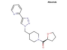 2-[1-({1-[(2S)-tetrahydro-2-furanylcarbonyl]-4-piperidinyl}methyl)-1H-1,2,3-triazol-4-yl]pyridine