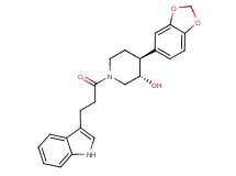 (3S*,4S*)-4-(1,3-benzodioxol-5-yl)-1-[3-(1H-indol-3-yl)propanoyl]piperidin-3-ol
