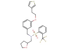 N-(tetrahydro-2-furanylmethyl)-N-{3-[2-(3-thienyl)ethoxy]benzyl}-2-(trifluoromethyl)benzenesulfonamide