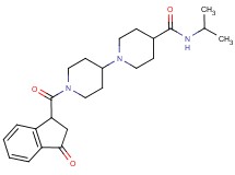 N-isopropyl-1'-[(3-oxo-2,3-dihydro-1H-inden-1-yl)carbonyl]-1,4'-bipiperidine-4-carboxamide