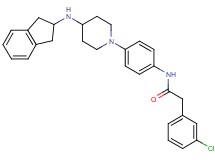 2-(3-chlorophenyl)-N-{4-[4-(2,3-dihydro-1H-inden-2-ylamino)-1-piperidinyl]phenyl}acetamide