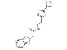 2-(2H-1,2,3-benzotriazol-2-yl)-N-[2-(5-cyclobutyl-1,2,4-oxadiazol-3-yl)ethyl]acetamide