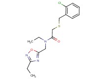 2-[(2-chlorobenzyl)thio]-N-ethyl-N-[(3-ethyl-1,2,4-oxadiazol-5-yl)methyl]acetamide
