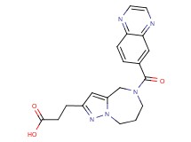 3-[5-(6-quinoxalinylcarbonyl)-5,6,7,8-tetrahydro-4H-pyrazolo[1,5-a][1,4]diazepin-2-yl]propanoic acid