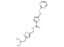 N-[(3-isobutylisoxazol-5-yl)methyl]-5-[(pyrimidin-2-ylthio)methyl]-2-furamide