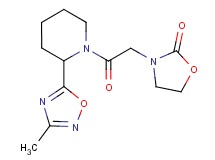 3-{2-[2-(3-methyl-1,2,4-oxadiazol-5-yl)piperidin-1-yl]-2-oxoethyl}-1,3-oxazolidin-2-one