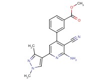methyl 3-[2-amino-3-cyano-6-(1,3-dimethyl-1H-pyrazol-4-yl)pyridin-4-yl]benzoate
