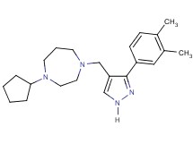 1-cyclopentyl-4-{[3-(3,4-dimethylphenyl)-1H-pyrazol-4-yl]methyl}-1,4-diazepane