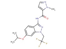 N-[6-isopropoxy-1-(2,2,2-trifluoroethyl)-1H-indazol-3-yl]-1-methyl-1H-pyrazole-5-carboxamide