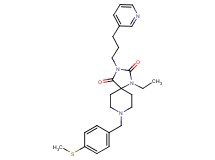 1-ethyl-8-[4-(methylthio)benzyl]-3-[3-(3-pyridinyl)propyl]-1,3,8-triazaspiro[4.5]decane-2,4-dione