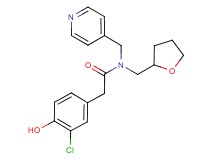 2-(3-chloro-4-hydroxyphenyl)-N-(pyridin-4-ylmethyl)-N-(tetrahydrofuran-2-ylmethyl)acetamide