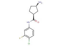 (1S*,3R*)-3-amino-N-(4-chloro-3-fluorophenyl)cyclopentanecarboxamide