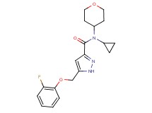 N-cyclopropyl-5-[(2-fluorophenoxy)methyl]-N-(tetrahydro-2H-pyran-4-yl)-1H-pyrazole-3-carboxamide