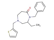4-benzyl-3-ethyl-1-(2-thienylmethyl)-1,4-diazepan-5-one