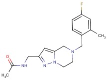 N-{[5-(4-fluoro-2-methylbenzyl)-4,5,6,7-tetrahydropyrazolo[1,5-a]pyrazin-2-yl]methyl}acetamide