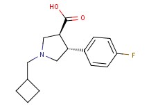 (3S*,4R*)-1-(cyclobutylmethyl)-4-(4-fluorophenyl)pyrrolidine-3-carboxylic acid