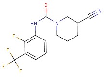 3-cyano-N-[2-fluoro-3-(trifluoromethyl)phenyl]piperidine-1-carboxamide