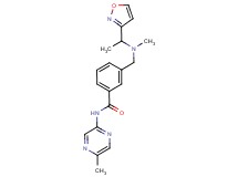 3-{[(1-isoxazol-3-ylethyl)(methyl)amino]methyl}-N-(5-methylpyrazin-2-yl)benzamide