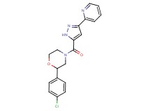 2-(4-chlorophenyl)-4-[(3-pyridin-2-yl-1H-pyrazol-5-yl)carbonyl]morpholine