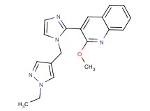 3-{1-[(1-ethyl-1H-pyrazol-4-yl)methyl]-1H-imidazol-2-yl}-2-methoxyquinoline