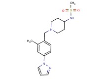 N-{1-[2-methyl-4-(1H-pyrazol-1-yl)benzyl]piperidin-4-yl}methanesulfonamide