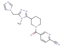 5-({3-[5-(1H-imidazol-1-ylmethyl)-4-methyl-4H-1,2,4-triazol-3-yl]piperidin-1-yl}carbonyl)pyridine-2-carbonitrile