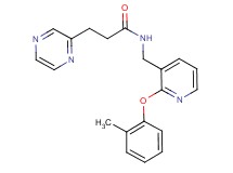 N-{[2-(2-methylphenoxy)-3-pyridinyl]methyl}-3-(2-pyrazinyl)propanamide