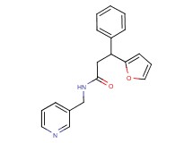 3-(2-furyl)-3-phenyl-N-(pyridin-3-ylmethyl)propanamide